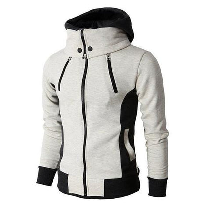 Chaqueta con capucha y cremallera para hombre