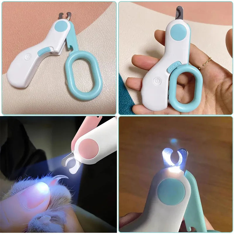 Cortaúñas profesional para mascotas con luz LED