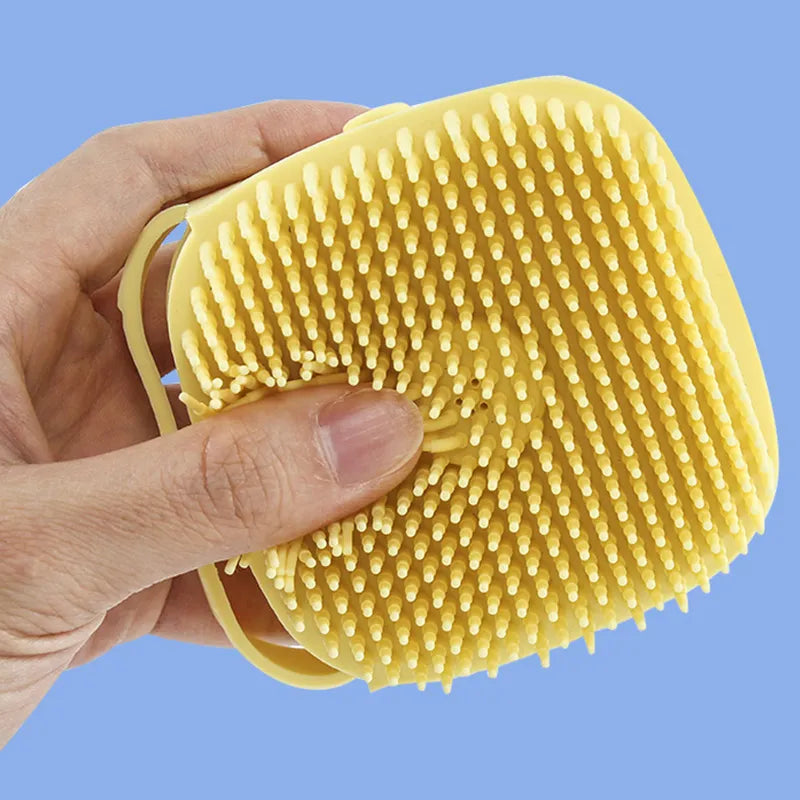 Cepillo de silicon de masaje de baño para perros y gatos