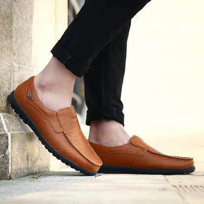 Zapatos de cuero genuino para hombre casuales