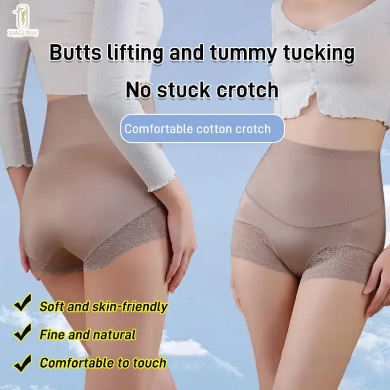 Ropa interior moldeadoras de cintura alta para levantar gluteos para mujer, ropa interior posparto.