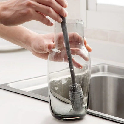 Cepillo de silicón limpiador de vasos para cocina