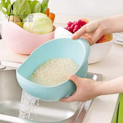 Cesta de plástico escurridor para lavar verduras, arroz y frijol para cocina