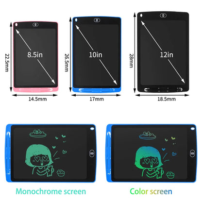 Tableta de escritura LCD de 8,5/10/12/pulgadas para niños