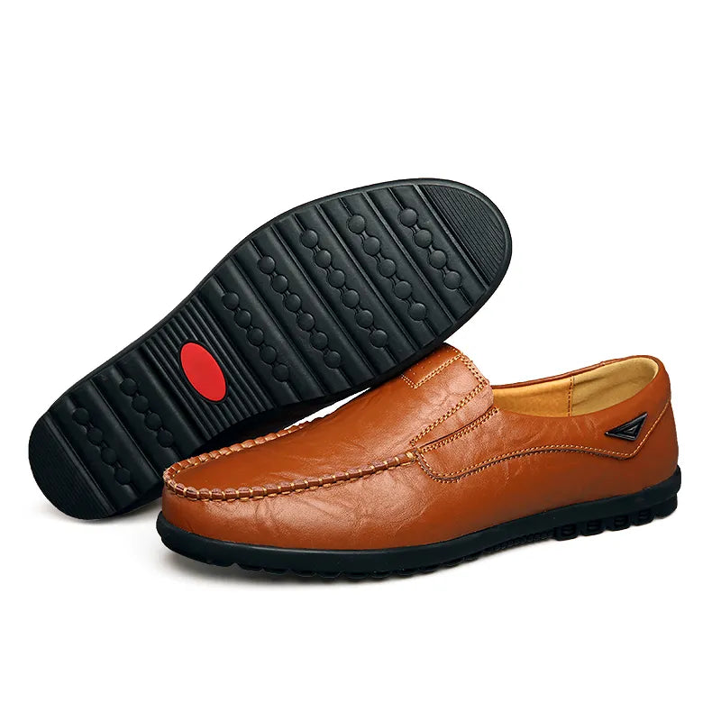 Zapatos de cuero genuino para hombre casuales